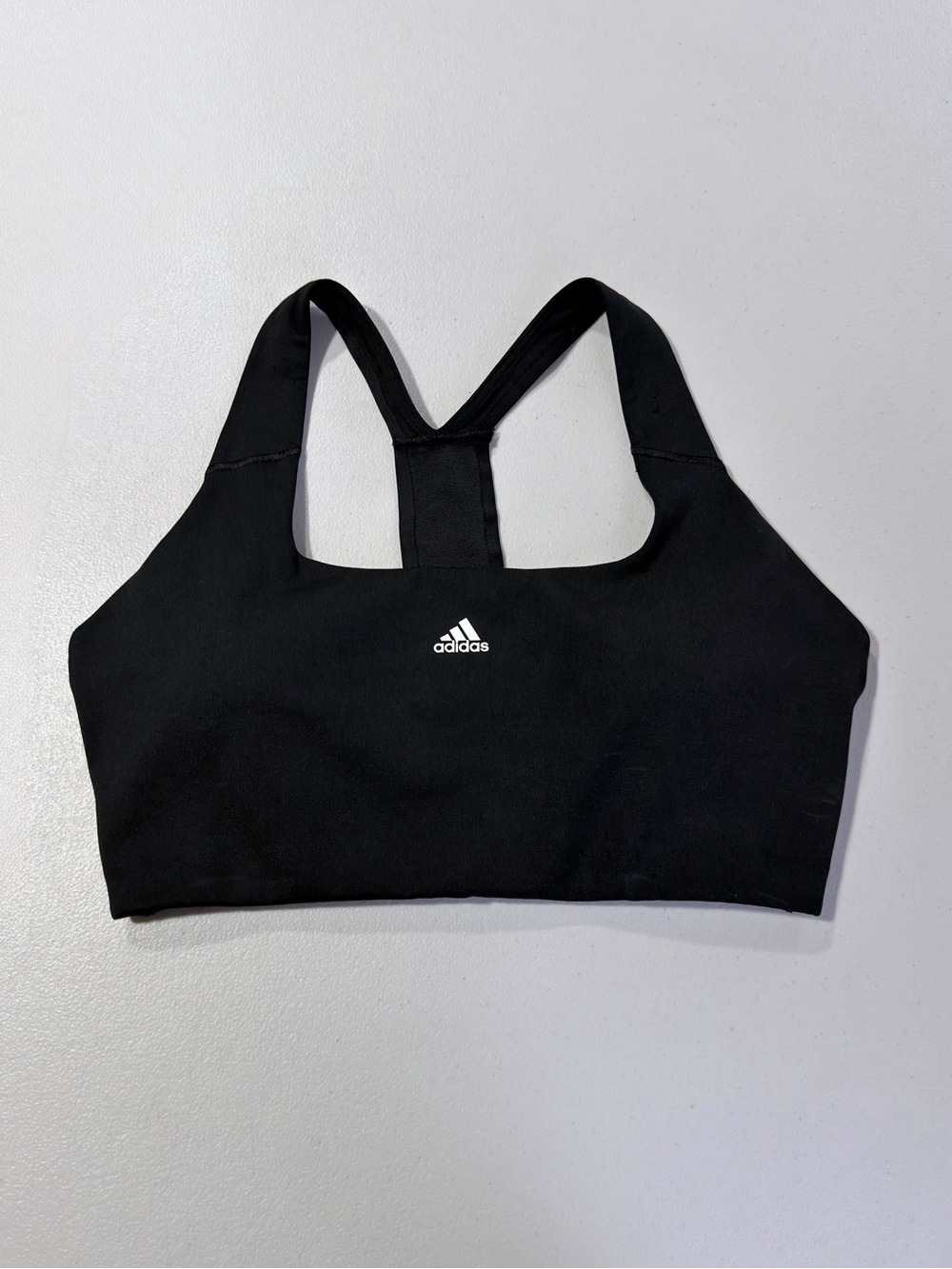 Adidas Black Support Sports Bra Boat Neck Racerback Synthetic Activewear M-D-DD